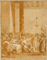 Christ At Supper With Simon The Pharisee With The Anointment Of Christs Feet By Mary Magdalen by Giovanni Domenico Tiepolo