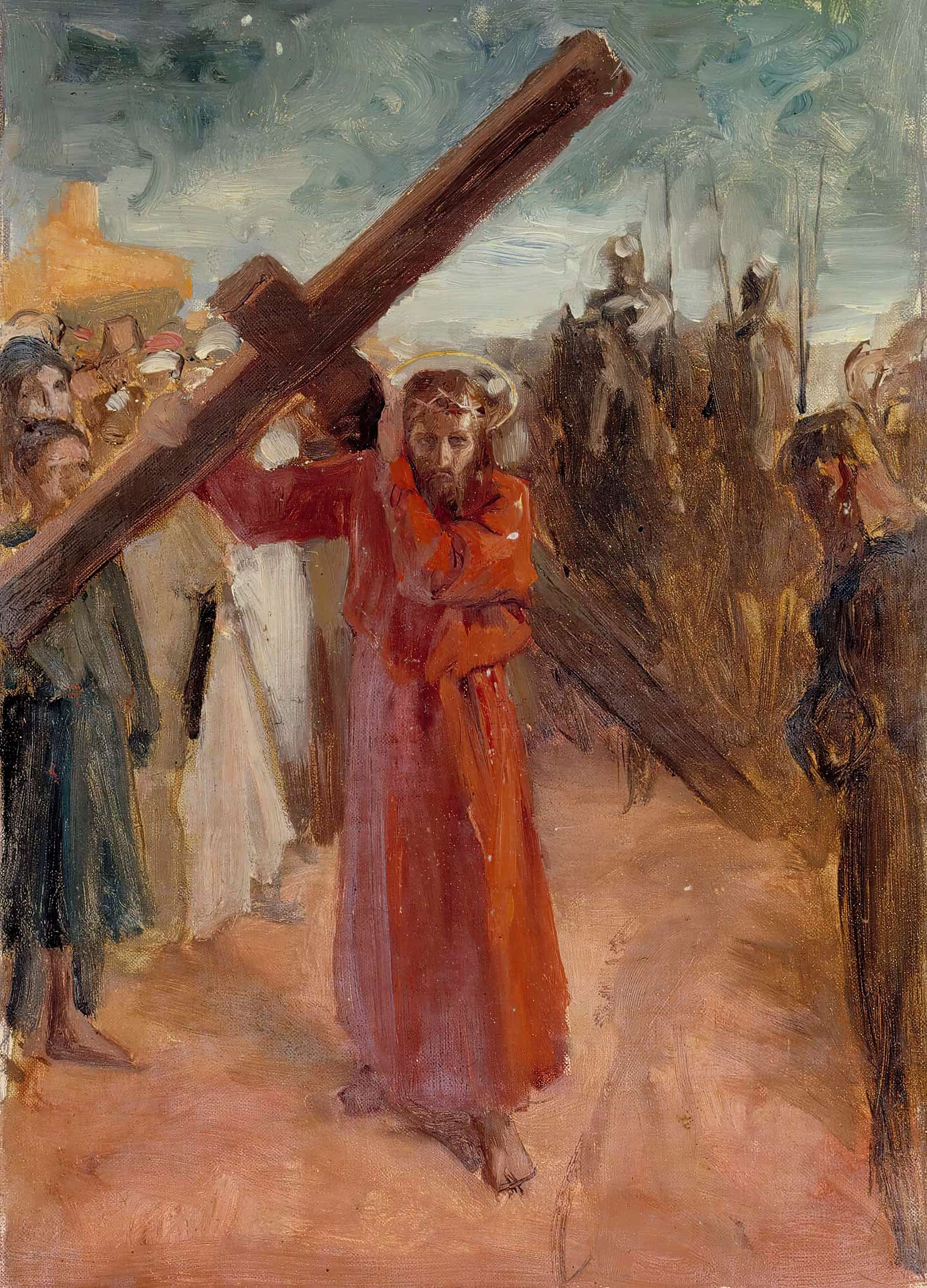Christ Bears The Cross  by Albert Edelfelt