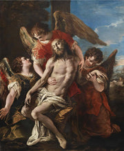Christ Mourned By Three Angels by Sebastiano Ricci
