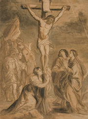 Christ On The Cross Surrounded By Virgin And Saints by Theodore Gericault