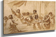 Christ Preaching In The Temple   by Guercino
