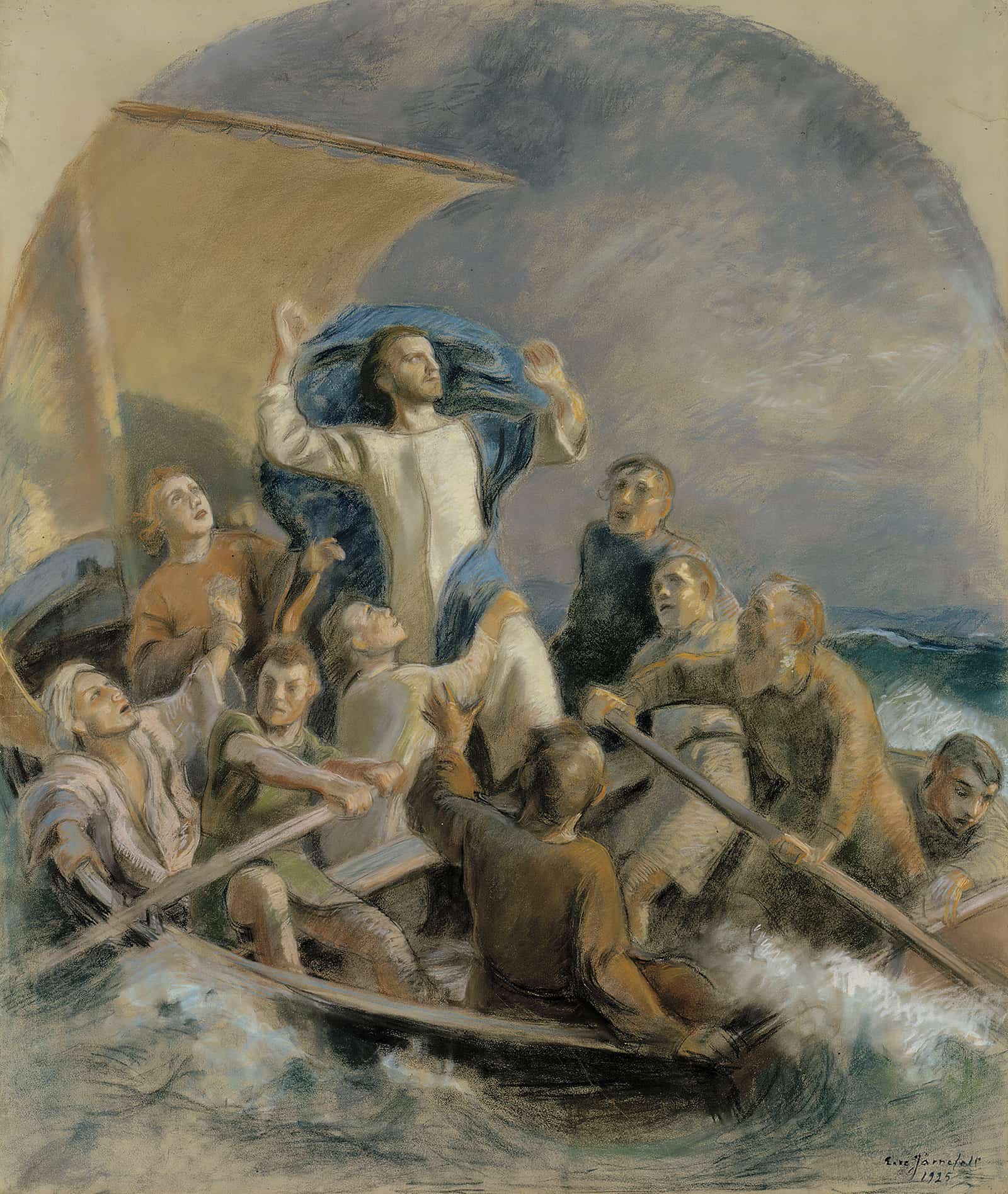 Christ Sets A Storm by Eero Jarnefelt