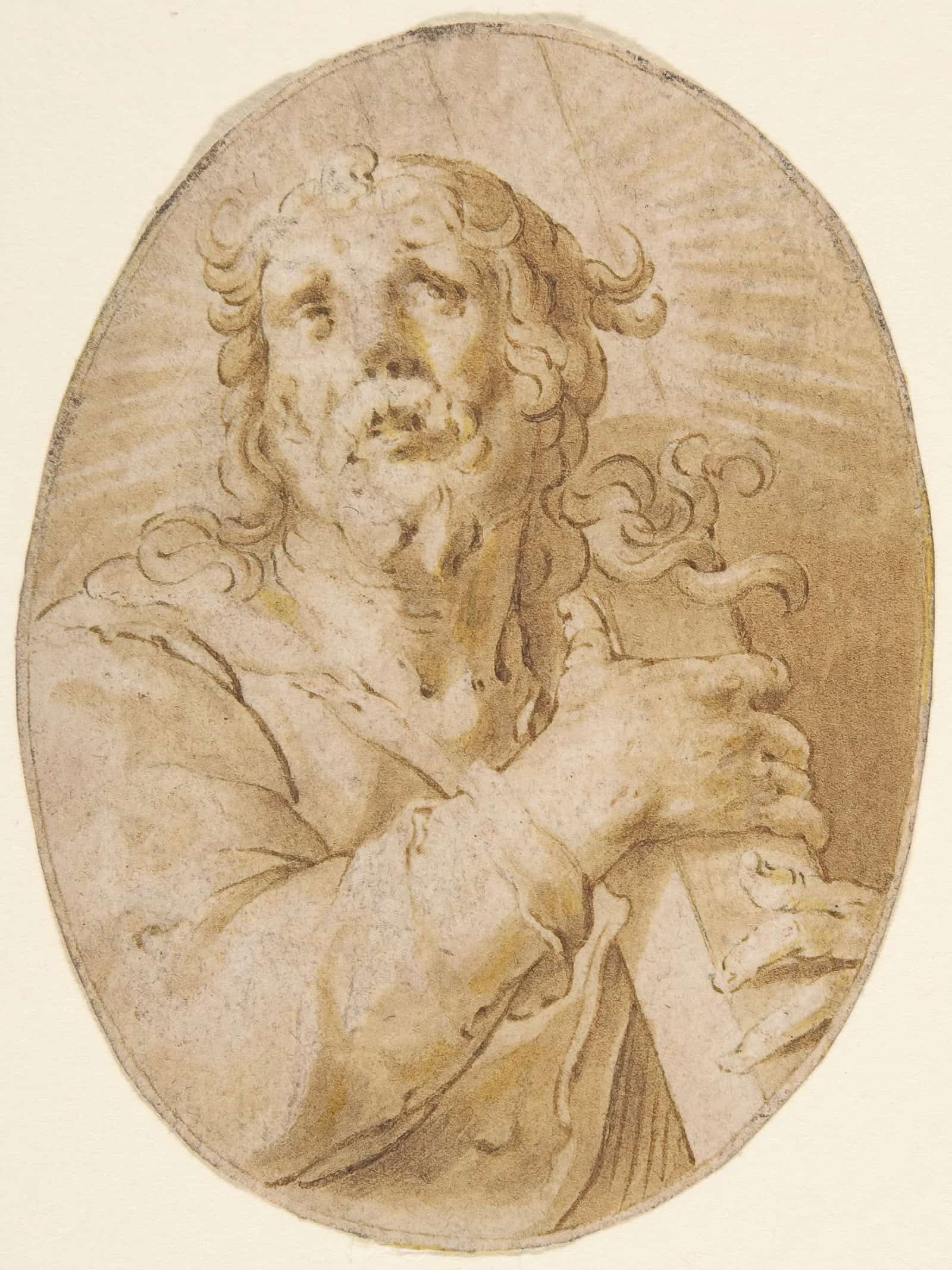 Christ With The Cross   by Joachim Wtewael