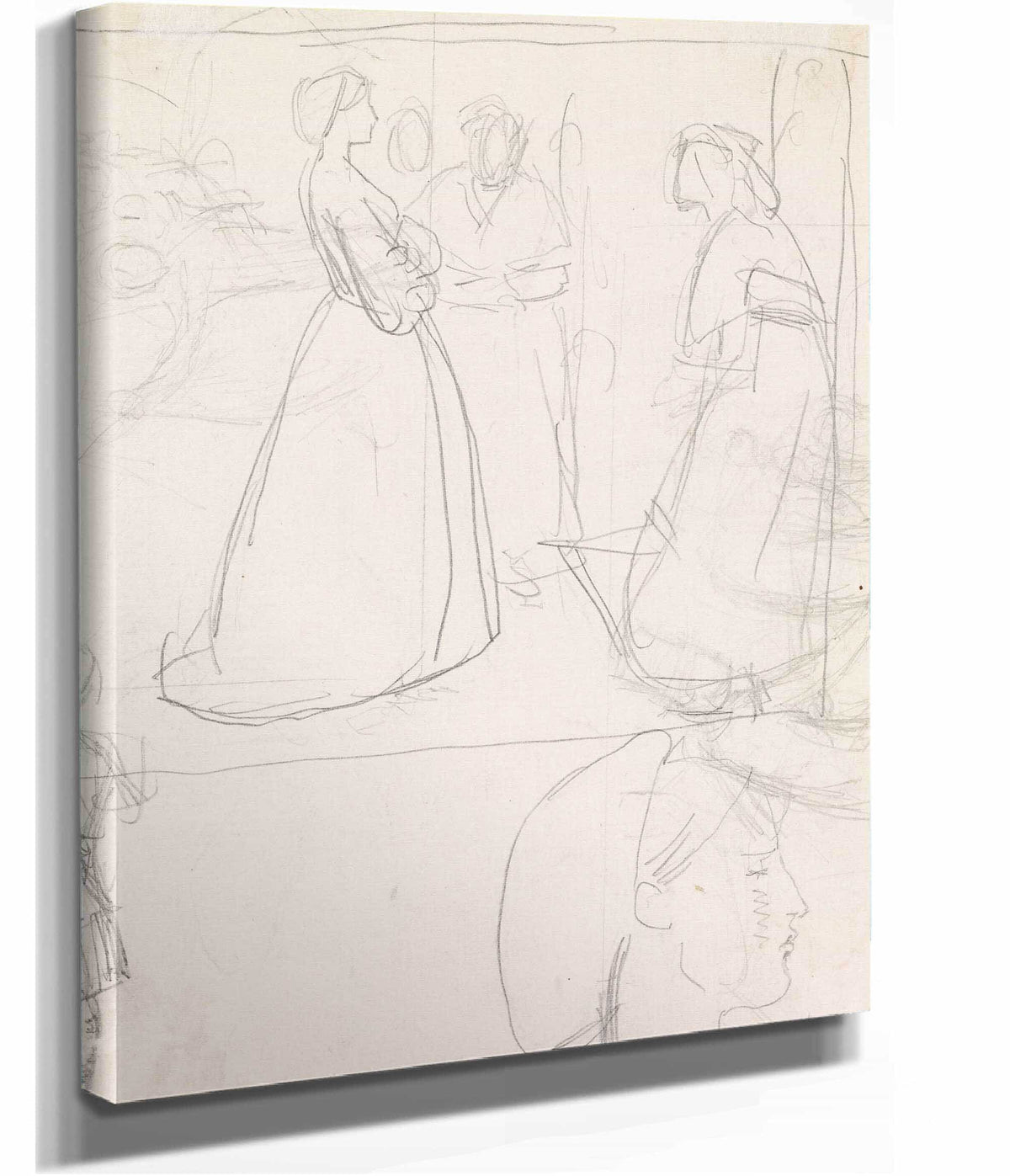 Christina Rossettis Maude Clare Figure And Head Studies by Sir John Everett Millais