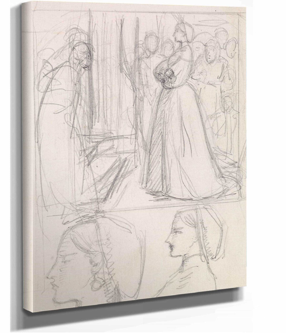 Christina Rossettis Maude Clare Figure And Head Studies by Sir John Everett Millais