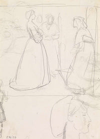 Christina Rossettis Maude Clare Figure And Head Studies by Sir John Everett Millais