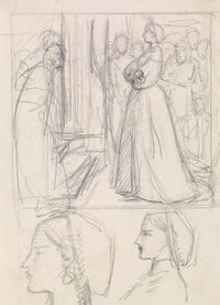 Christina Rossettis Maude Clare Figure And Head Studies by Sir John Everett Millais