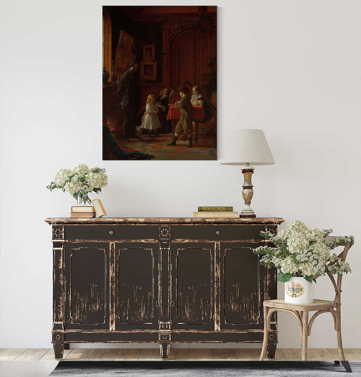 Christmas Time The Blodgett Family by Eastman Johnson