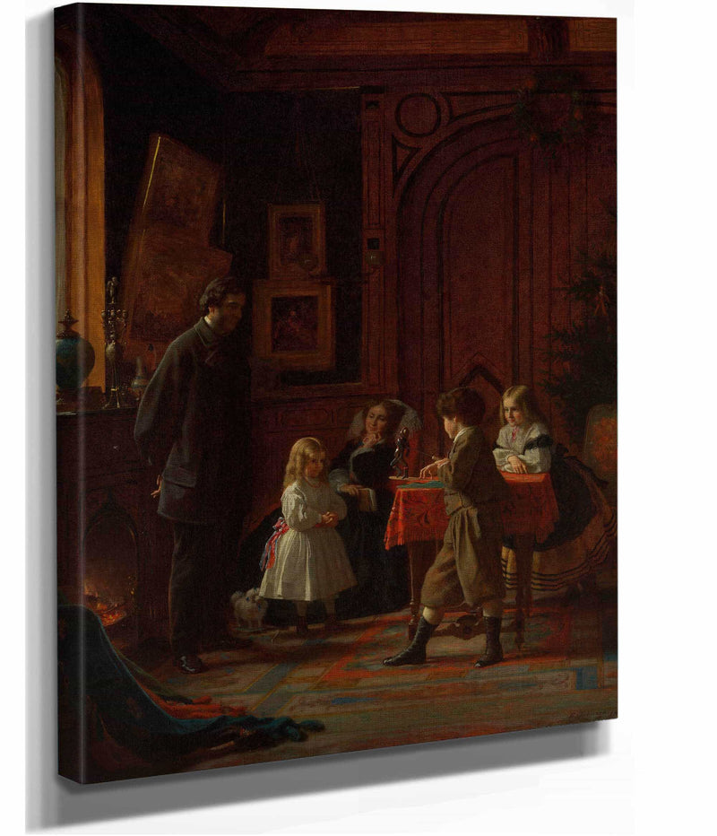 Christmas Time The Blodgett Family by Eastman Johnson