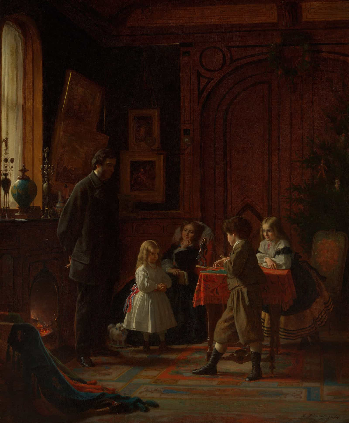 Christmas Time The Blodgett Family by Eastman Johnson
