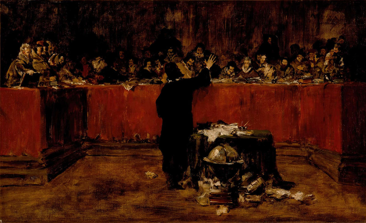 Christopher Columbus Before The Spanish Council by William Merritt Chase