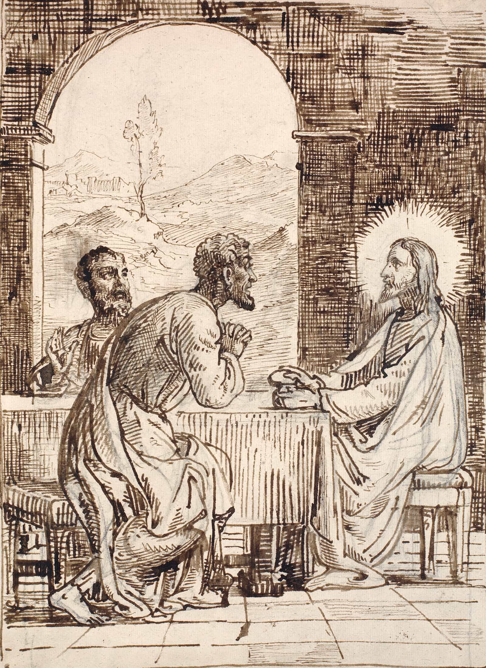 Christus I Emaus by Wilhelm Marstrand