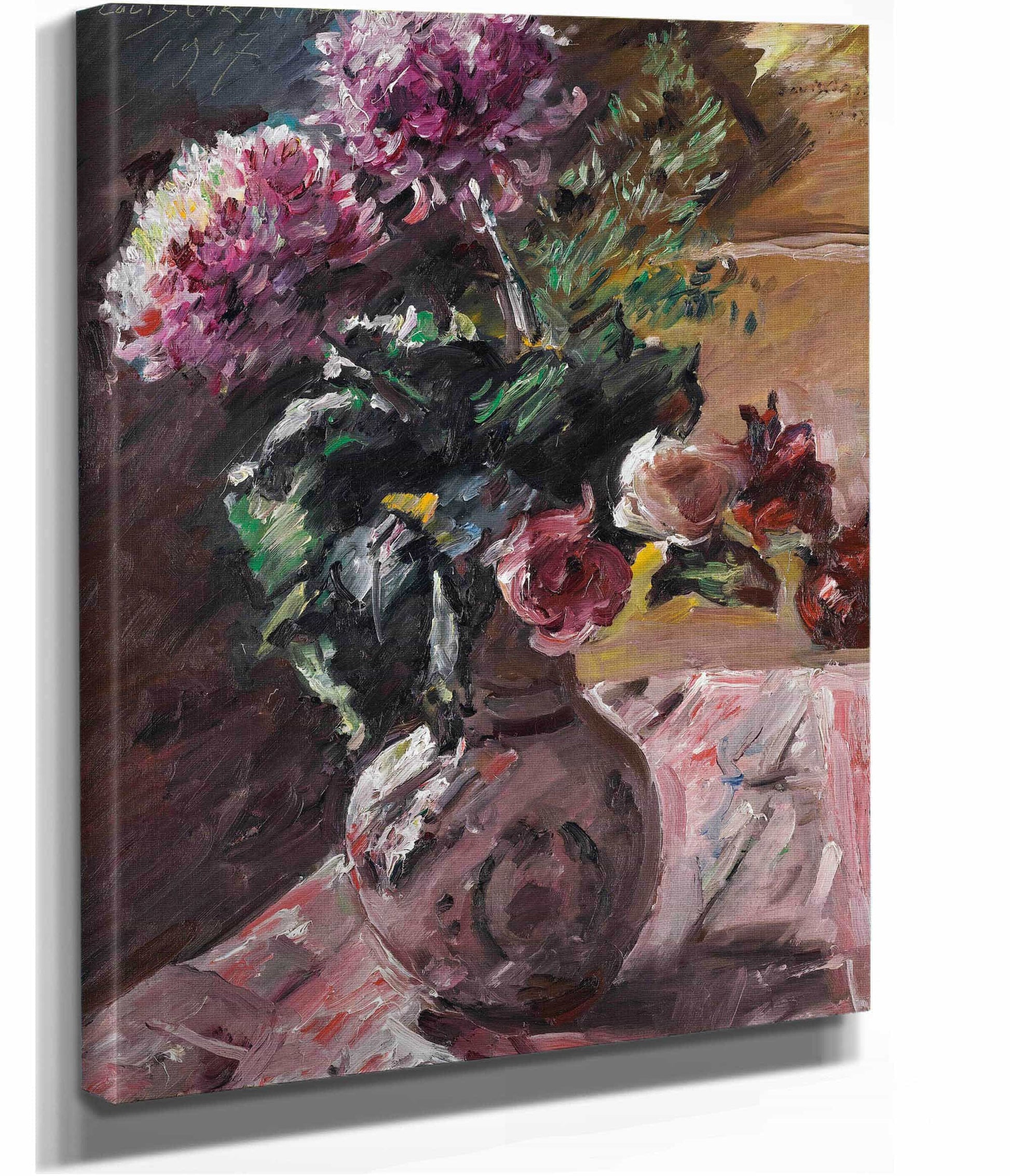 Chrysanthemen Und Rosen Im Krug Chrysanthemums And Roses In A Pitcher by Lovis Corinth