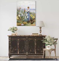 Chrysanthemums by Daniel Ridgway Knight