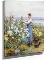 Chrysanthemums by Daniel Ridgway Knight