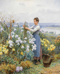 Chrysanthemums by Daniel Ridgway Knight