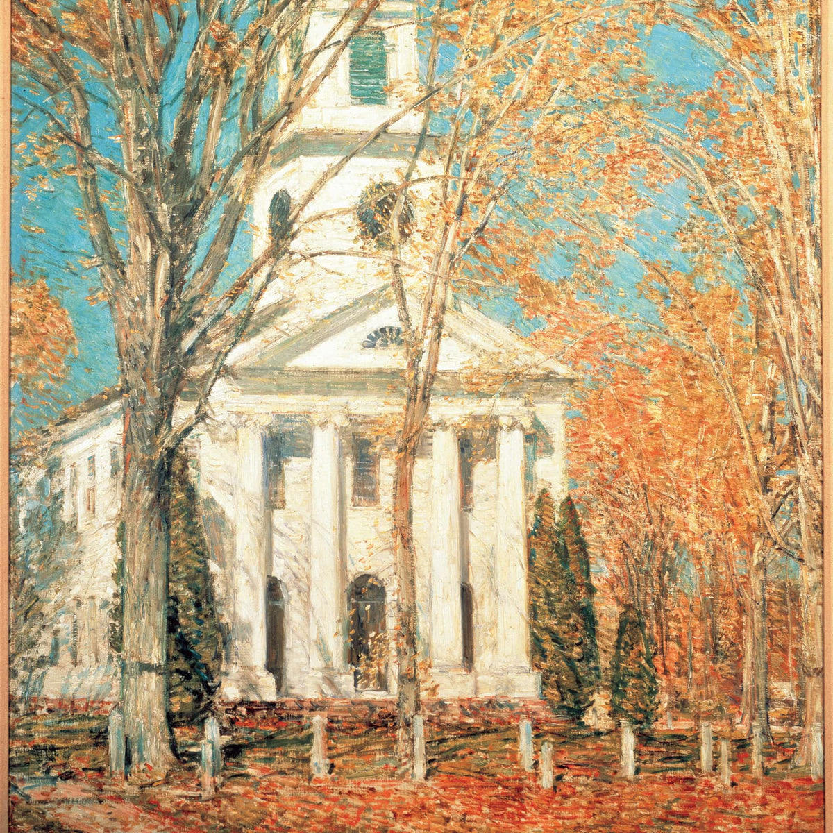Church At Old Lyme Connecticut by Childe Hassam