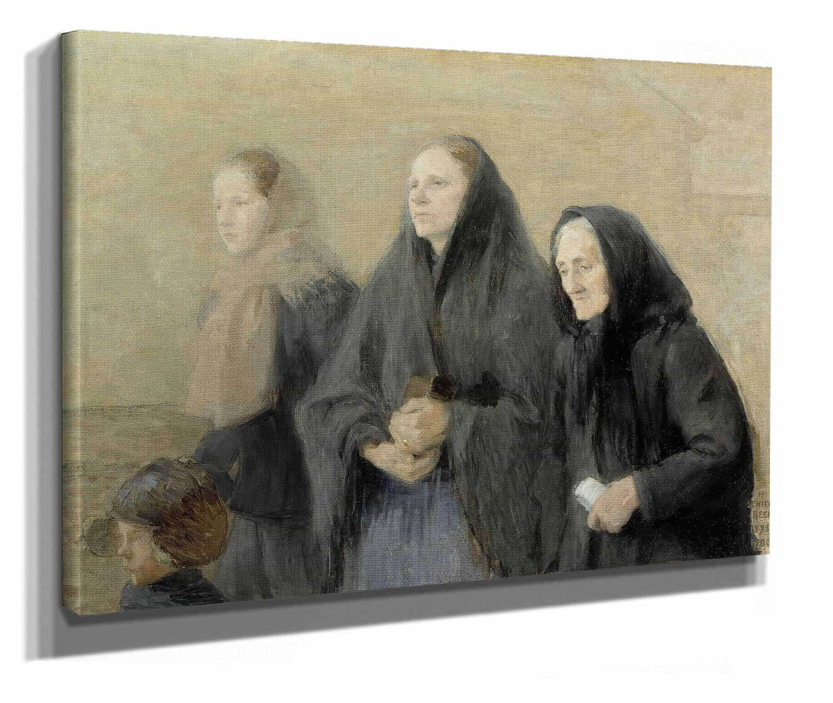 Churchgoers Easter Morning by Helene Schjerfbeck