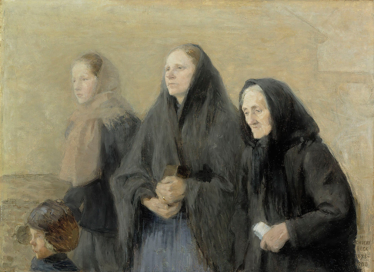 Churchgoers Easter Morning by Helene Schjerfbeck