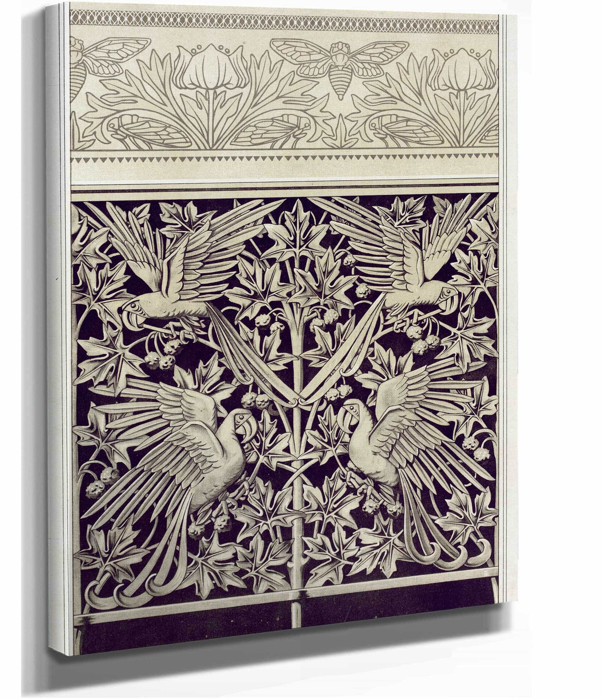 Cigales Et Anemones Bordure De Napperon Aras Et Platane Fonte by Maurice Pillard Verneuil
