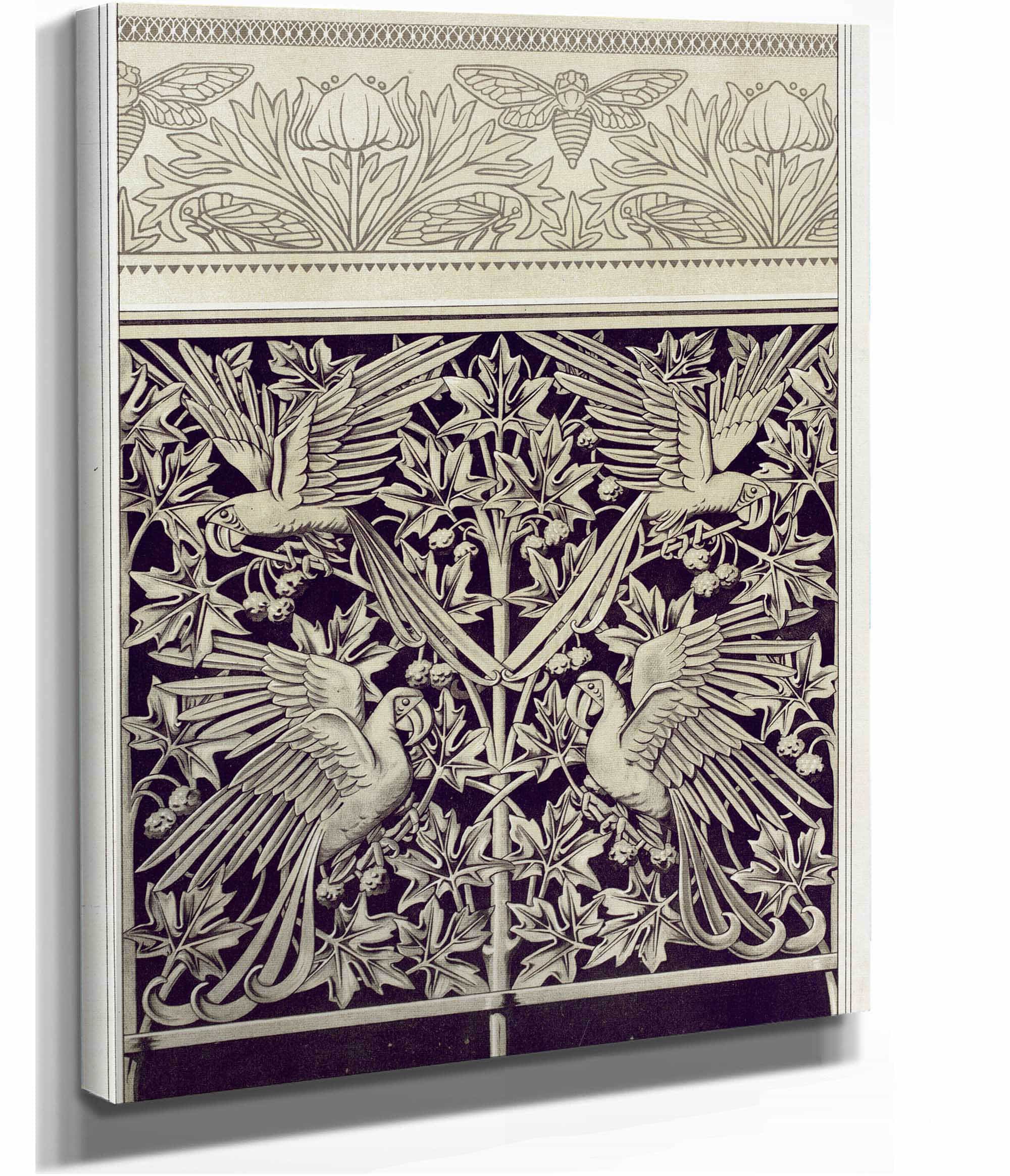 Cigales Et Anemones Bordure De Napperon Aras Et Platane Fonte by Maurice Pillard Verneuil