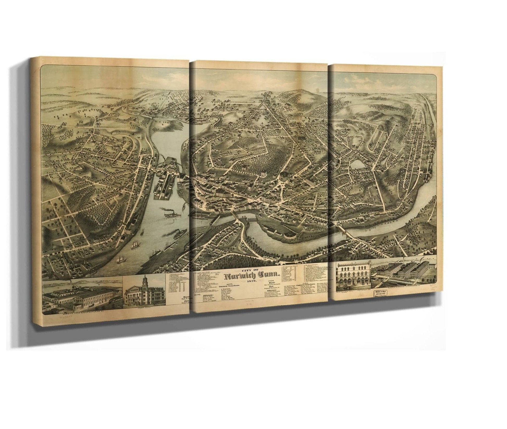 City Of Norwich Conn 1876  State Of Connecticut