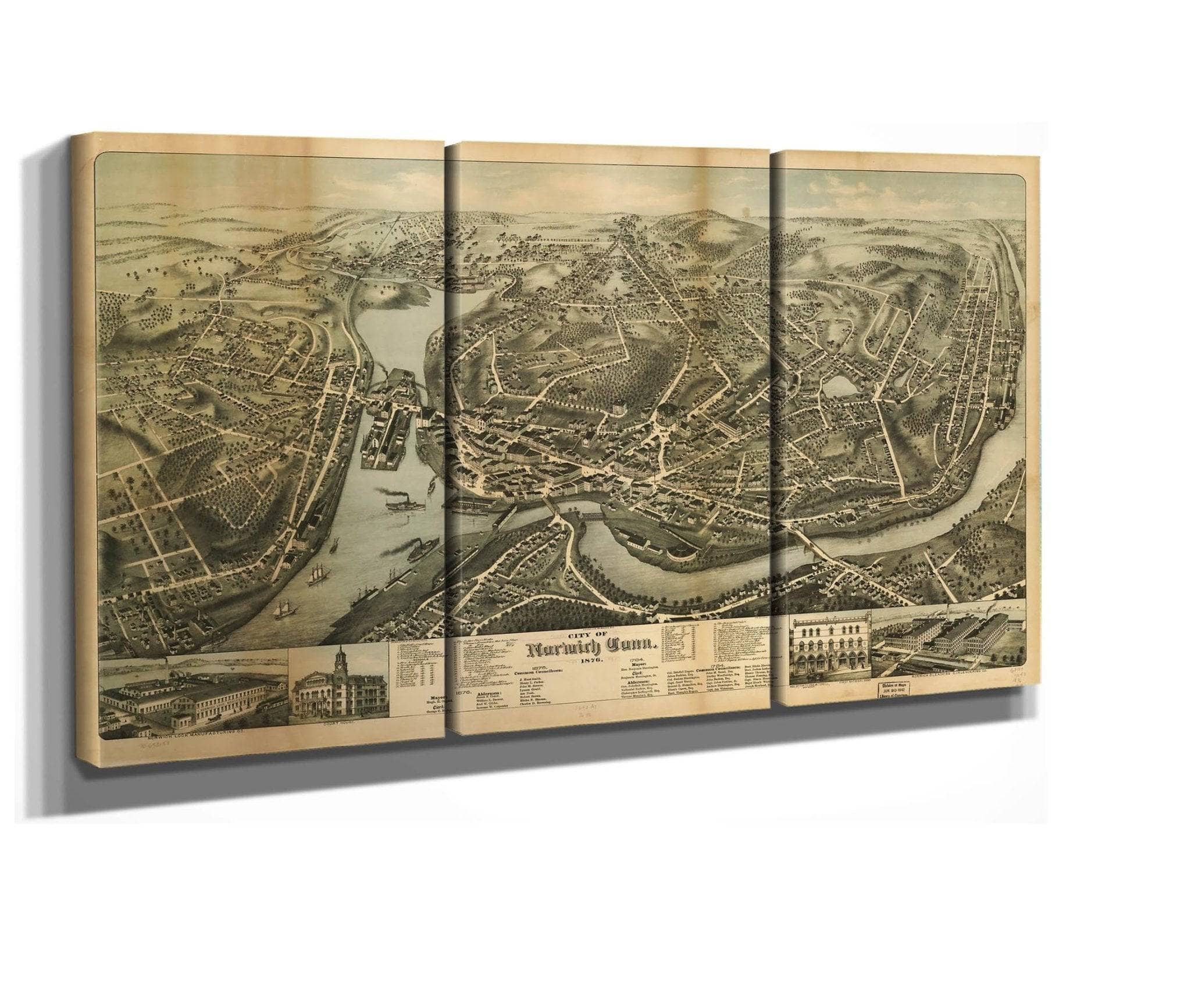 City Of Norwich Conn 1876  State Of Connecticut