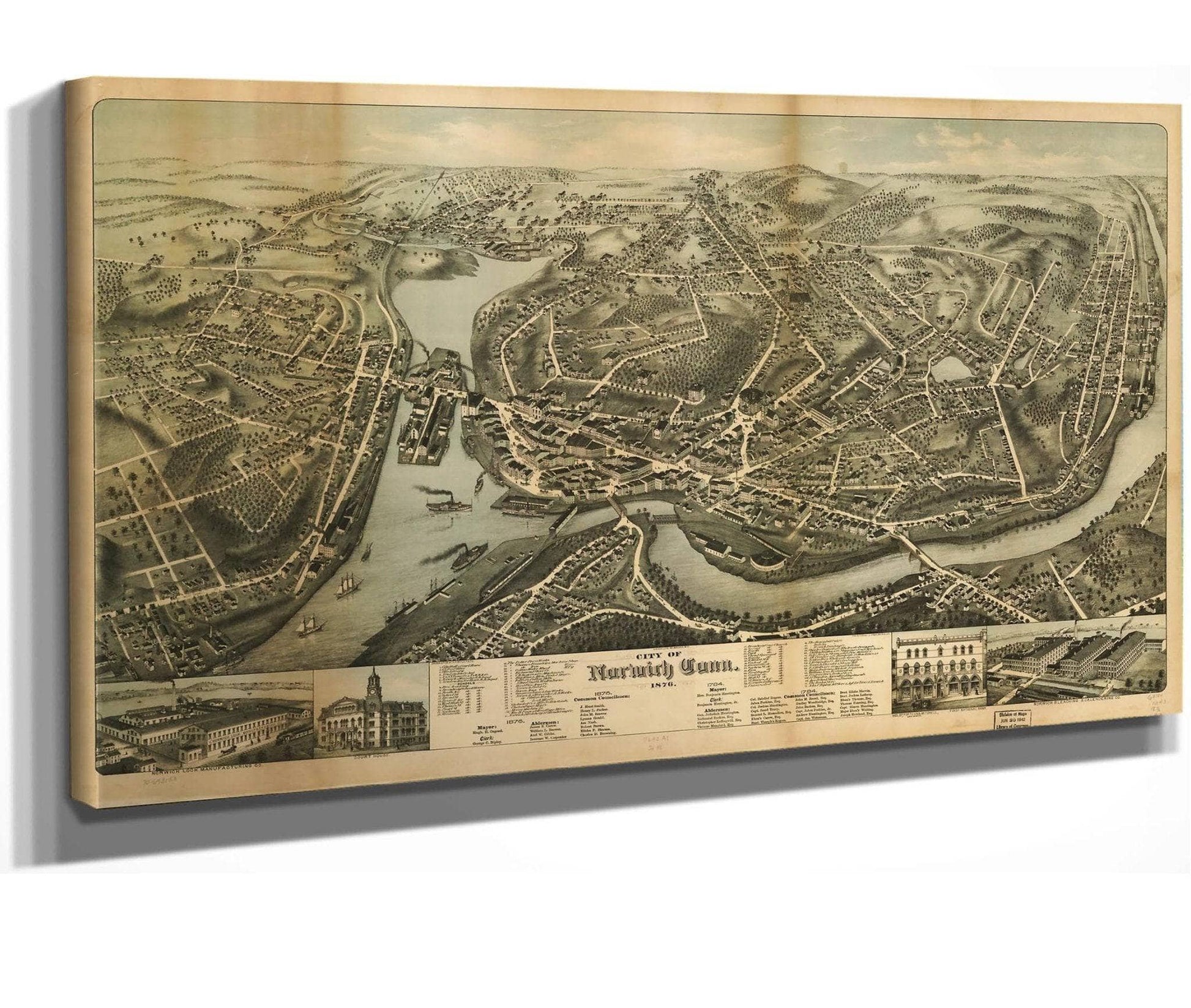 City Of Norwich Conn 1876  State Of Connecticut