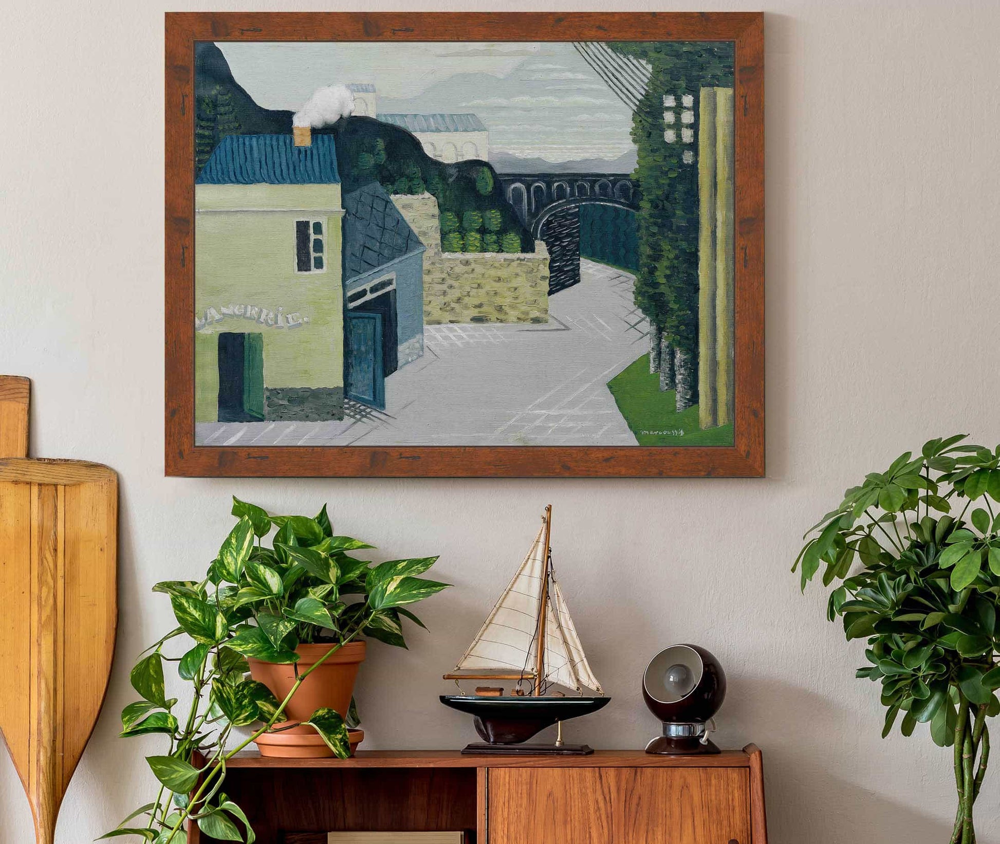 City With Viaduct by Louis Marcoussis
