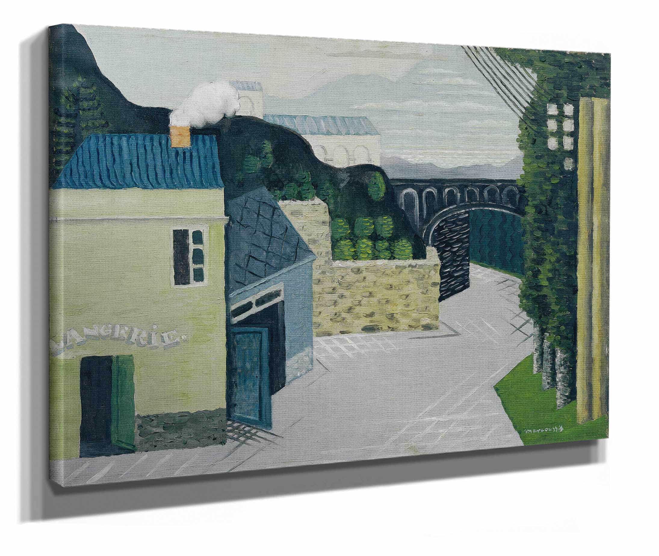 City With Viaduct by Louis Marcoussis