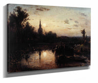 Clair De Lune A Overschie Environs De Rotterdam by Johan Barthold Jongkind