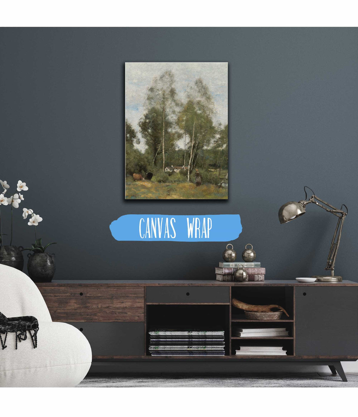 Clairiere Du Bois Pierre Aux Evaux Pres Chateau Thierry by Jean Baptiste Camille Corot