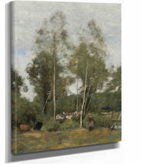 Clairiere Du Bois Pierre Aux Evaux Pres Chateau Thierry by Jean Baptiste Camille Corot