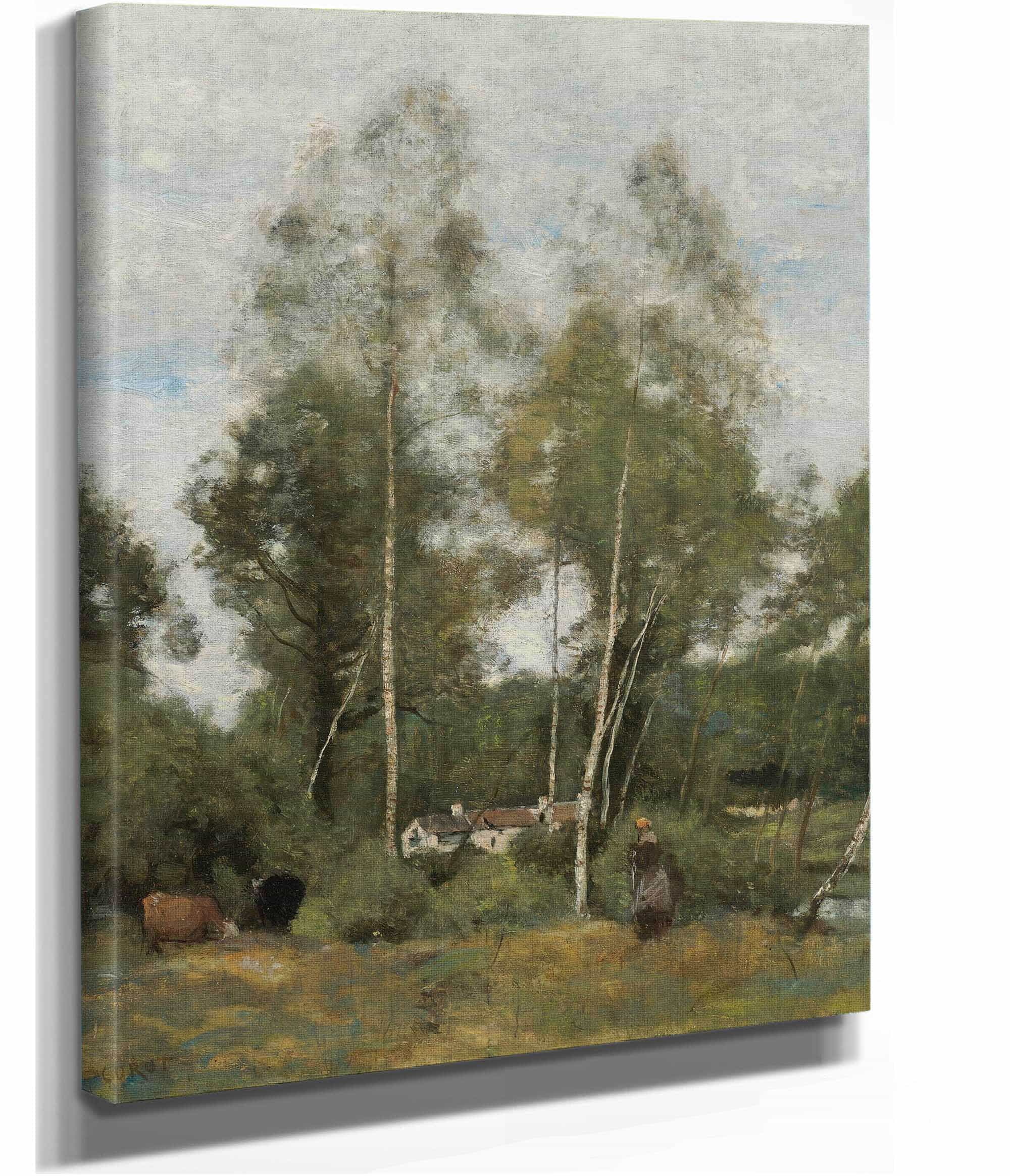 Clairiere Du Bois Pierre Aux Evaux Pres Chateau Thierry by Jean Baptiste Camille Corot