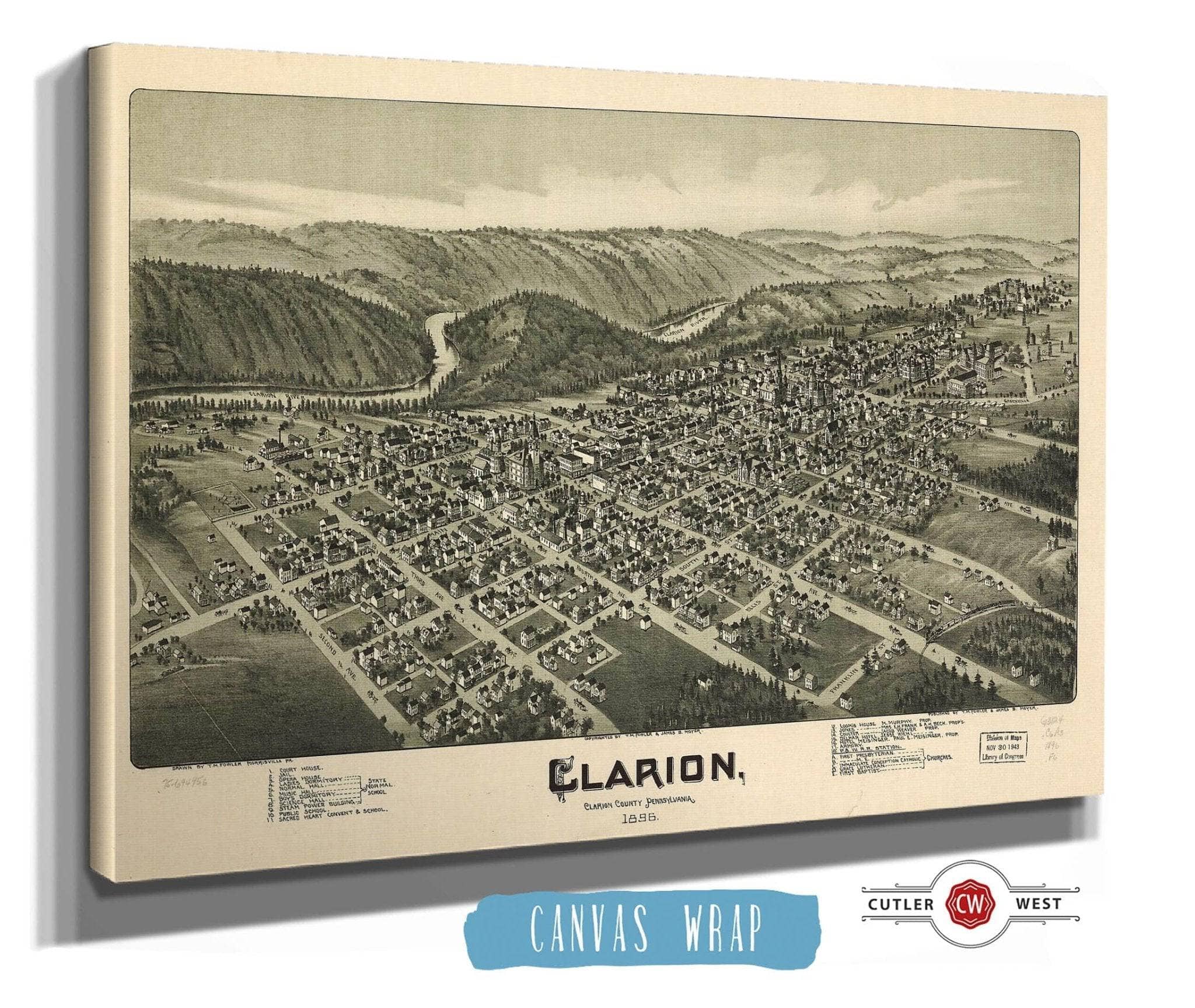 Clarion Clarion County Pennsylvania 1896 State of Pennsylvania