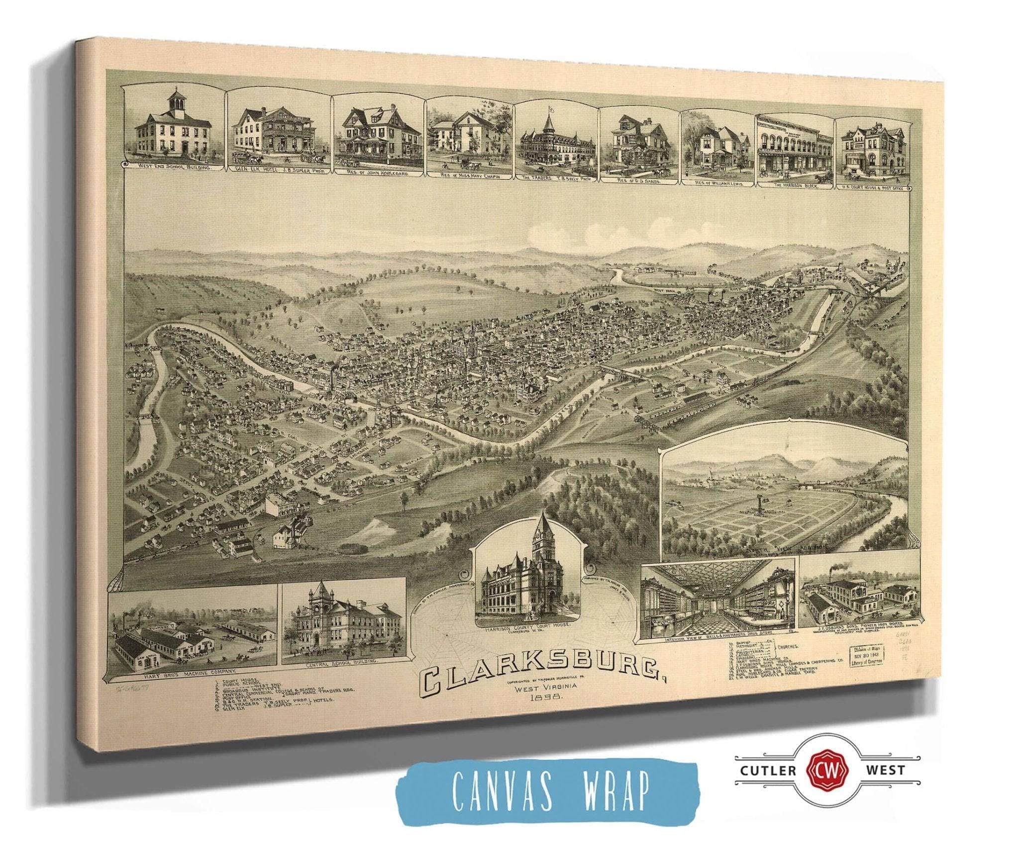 Clarksburg West Virginia 1898 State of West Virginia