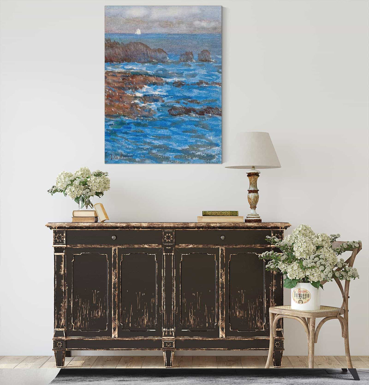 Cliffs And Sea Appeldore by Childe Hassam