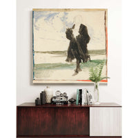 Cloaked Man In Landscape by Edwin Austin Abbey