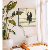 Cloaked Man In Landscape by Edwin Austin Abbey