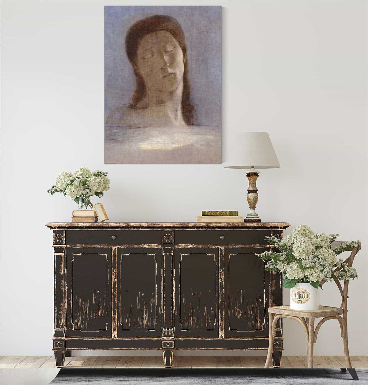 Closed Eyes by Odilon Redon