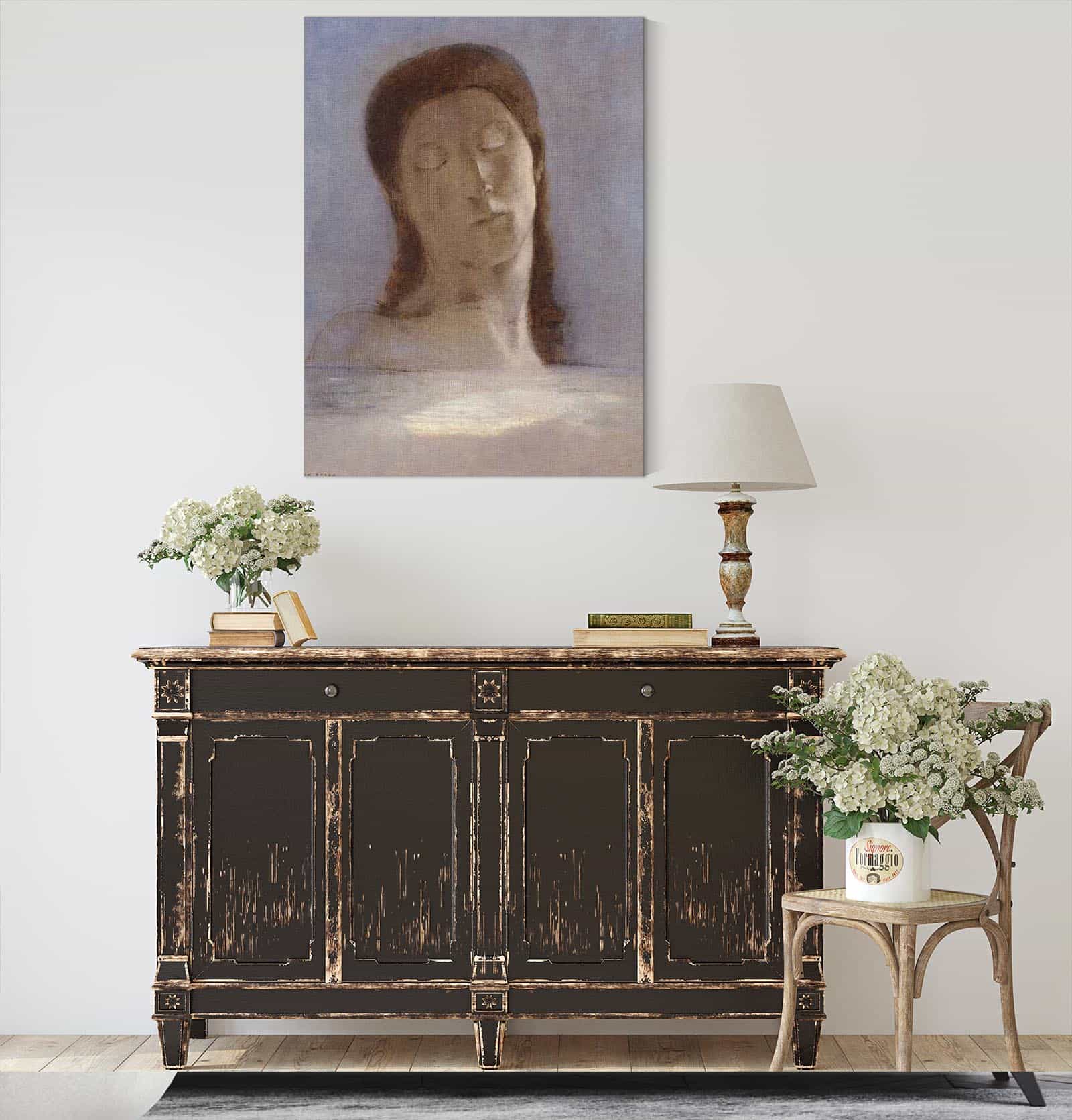 Closed Eyes by Odilon Redon
