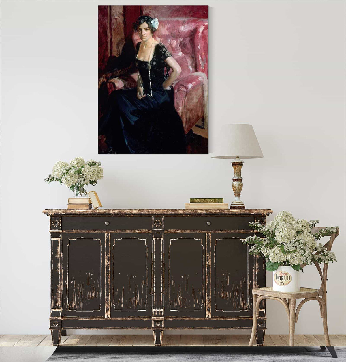 Clotilde In Evening Dress by Joaquin Sorolla