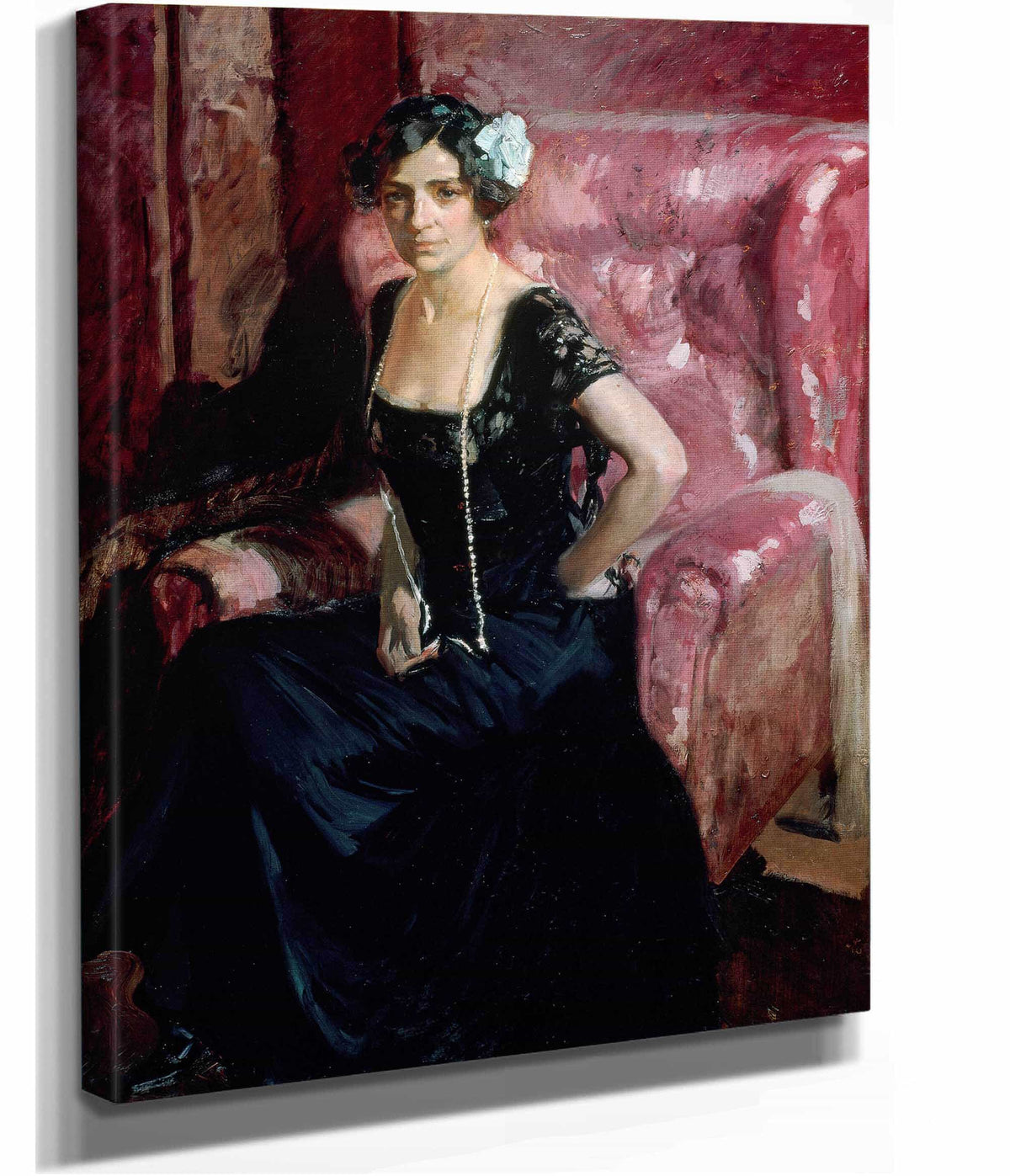 Clotilde In Evening Dress by Joaquin Sorolla