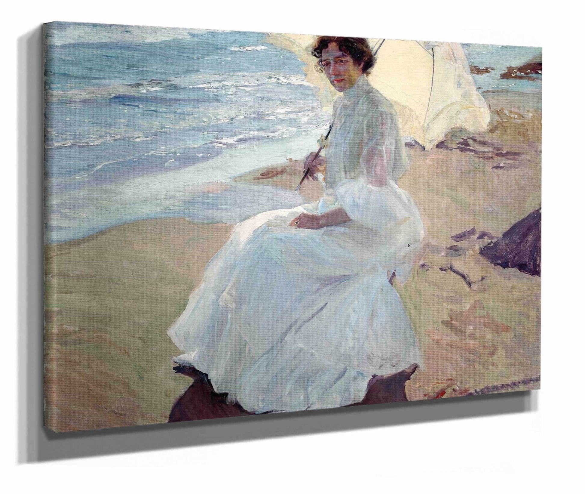 Clotilde On The Beach by Joaquin Sorolla