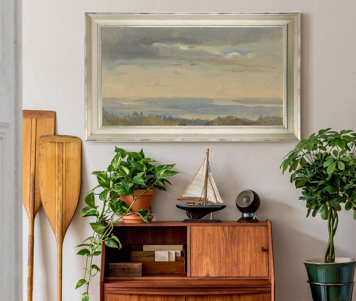 Cloud Study With River Landscape by Johan Christian Dahl