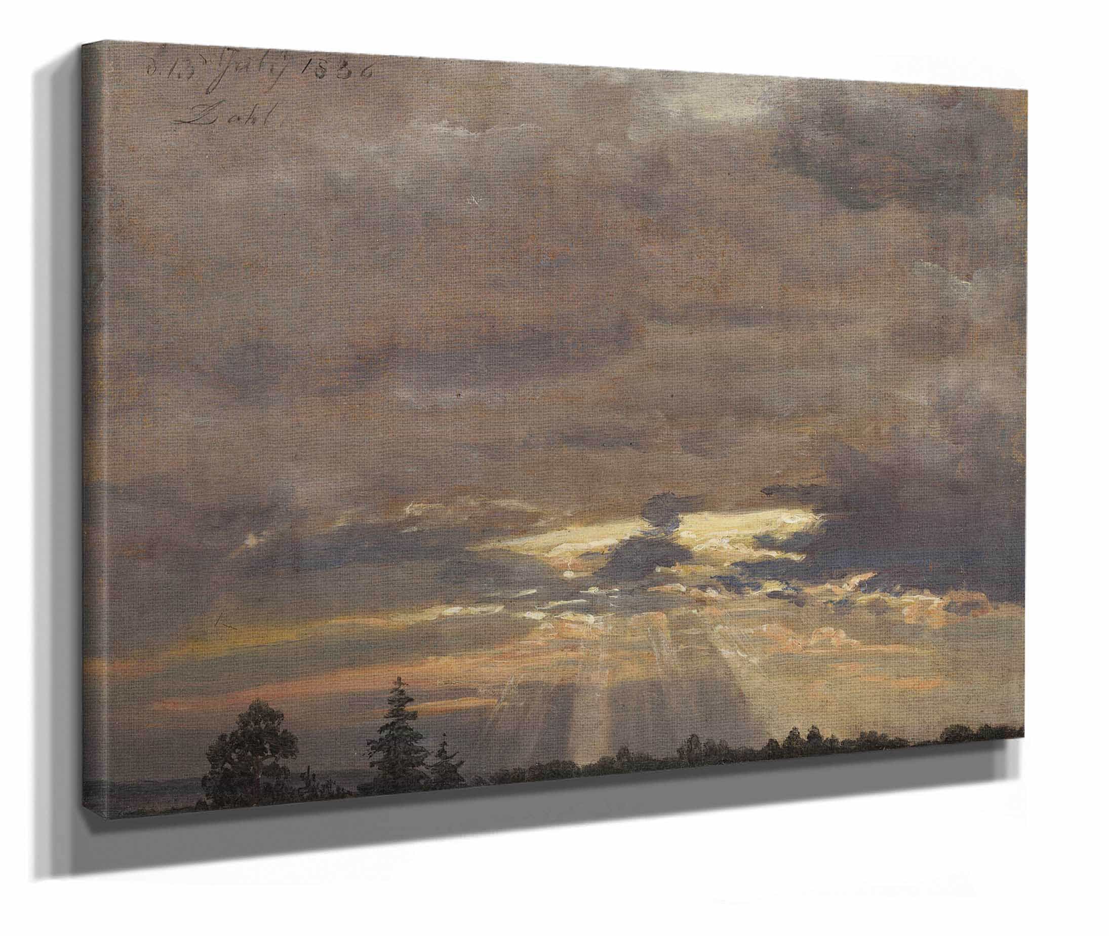 Cloud Study With Sunbeams by Johan Christian Dahl
