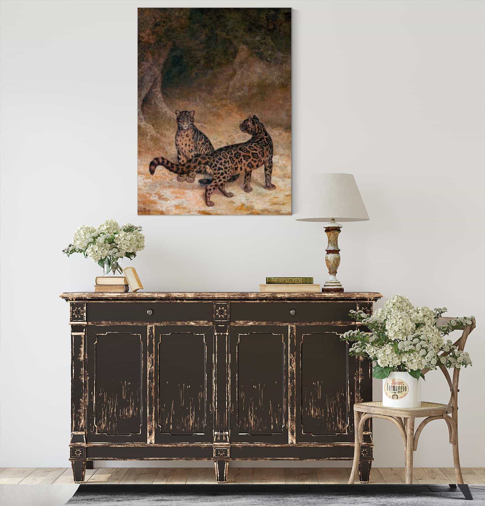 Clouded Leopards by Jacques Laurent Agasse