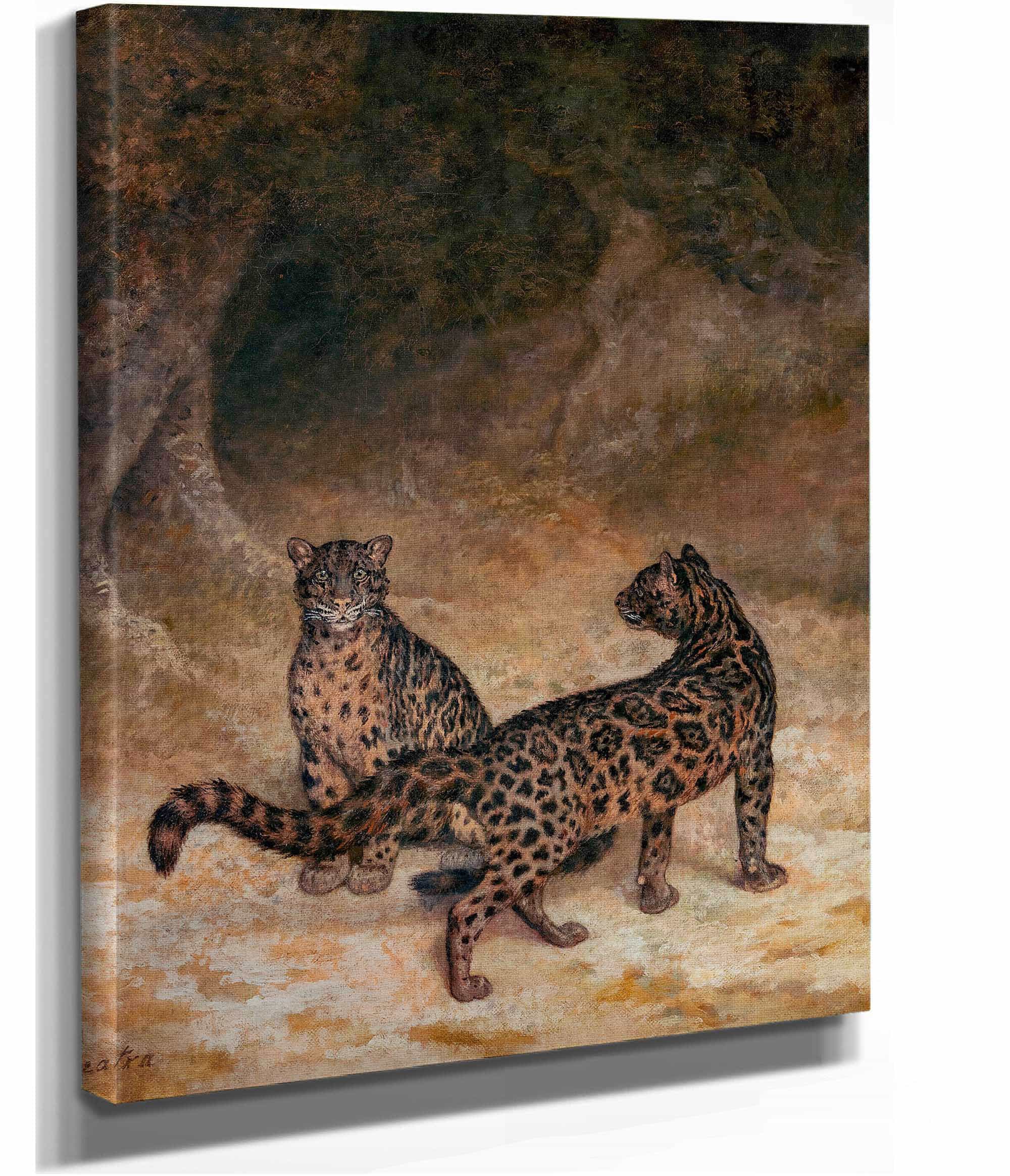 Clouded Leopards by Jacques Laurent Agasse