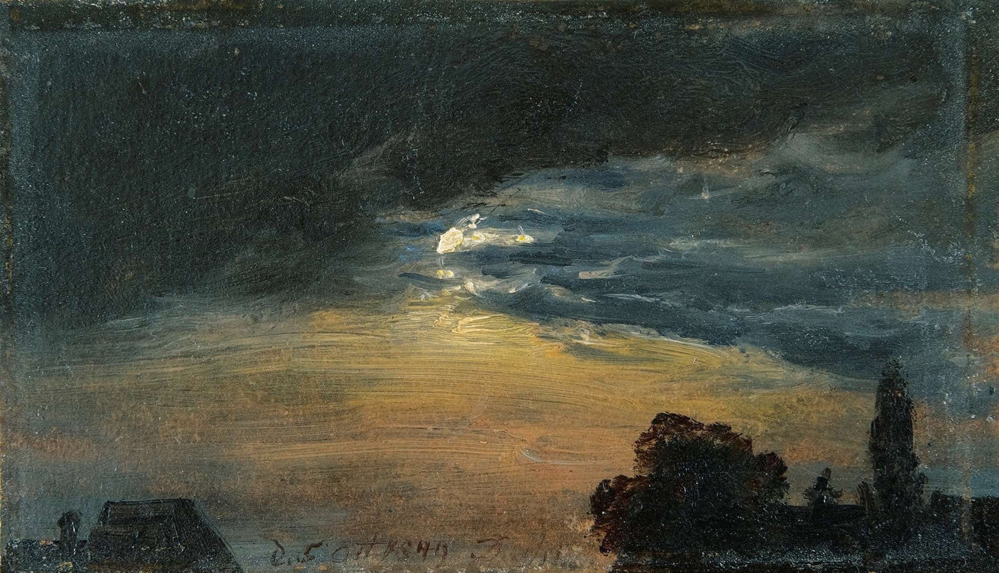 Clouds In Moonlight by Johan Christian Dahl