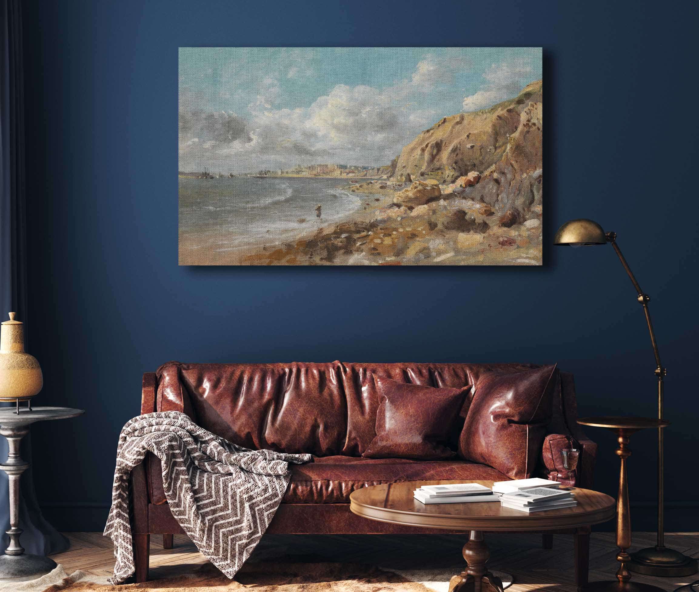 Coast Scene At Cullercoats Near Whitley Bay by John Linnell